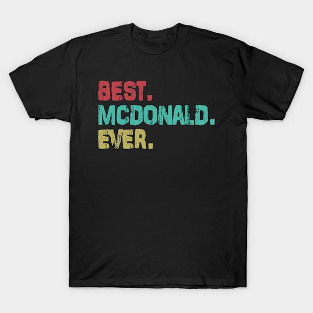 Mcdonald, Best Name Ever, Name , Birthday, Middle name, FamilyMcdonald Middle Name T-Shirt by huntee store
